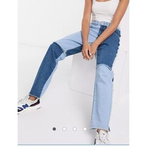 𝅺THE Ragged Priest Mom Jeans In Quarter Panel Denim Mix Mom Jeans 28 2-4 S